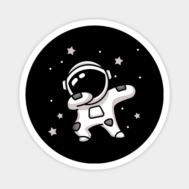 Cute Dabbing Astronaut Funny Space Kids Magnet by Foxxy Merch